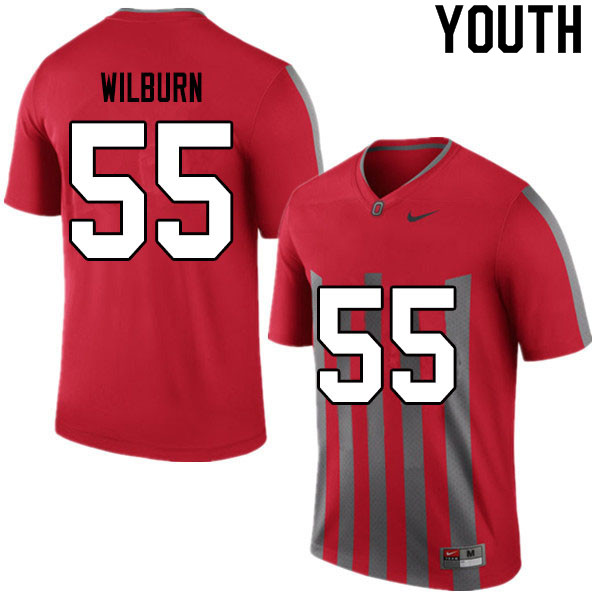 Youth #55 Trayvon Wilburn Ohio State Buckeyes College Football Jerseys Sale-Retro